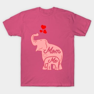 Elephant Mom and Me. For Mom, Mummy, Mum or Mother T-Shirt